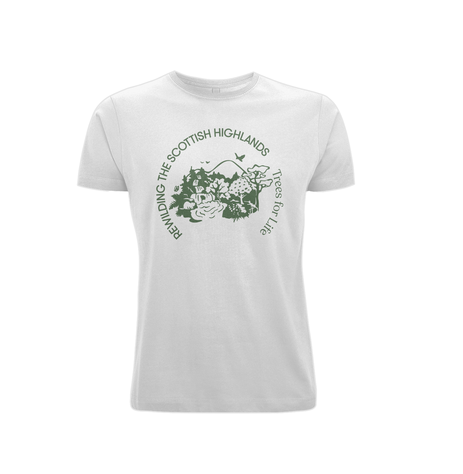 Organic Cotton Unisex T-Shirt Rewilding the Highlands